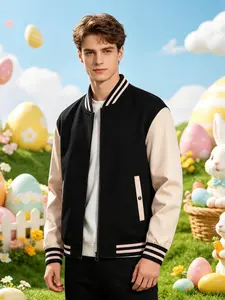 Men's Fall Winter Zipper Jacket, Multi-Pocket Practical Workwear Style, Loose-Fit Long Sleeve Casual Coat, Christmas Pattern