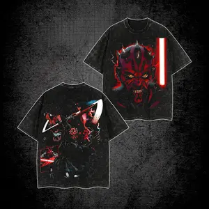Darth Maul Premium Washed T-Shirt, Sith Lord Dark Side Shirt, Character Comics Fans Shirt, Superhero T-Shirt, Comic Book Fans T-Shirt, Superhero Graphic Tee