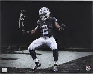 Ashton Jeanty Las Vegas Raiders Autographed 16" x 20" Touchdown Dance Spotlight Photograph - Fanatics Authentic Certified
