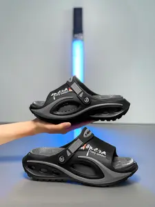 Men's Summer New Two-Wear Sandals, Thick Sole Anti-Slip Beach Slippers, Fashion Casual Outdoor Slip-Ons, Breathable Toe-Exposed Shoes, Footwear