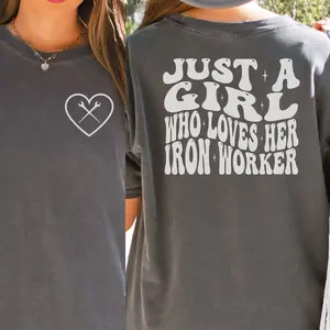Iron Worker Wife Shirt, Ironworker Fiancee Comfort Colors Shirt, Gift for Iron Worker Wife, Iron Worker Girlfriend Tee