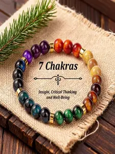 Natural Stone Seven Pulse Bracelet, Attracts Wealth and Good Luck, Unisex Fashion Accessory, Perfect Gift for Men and Women, Daily Wear Jewelry