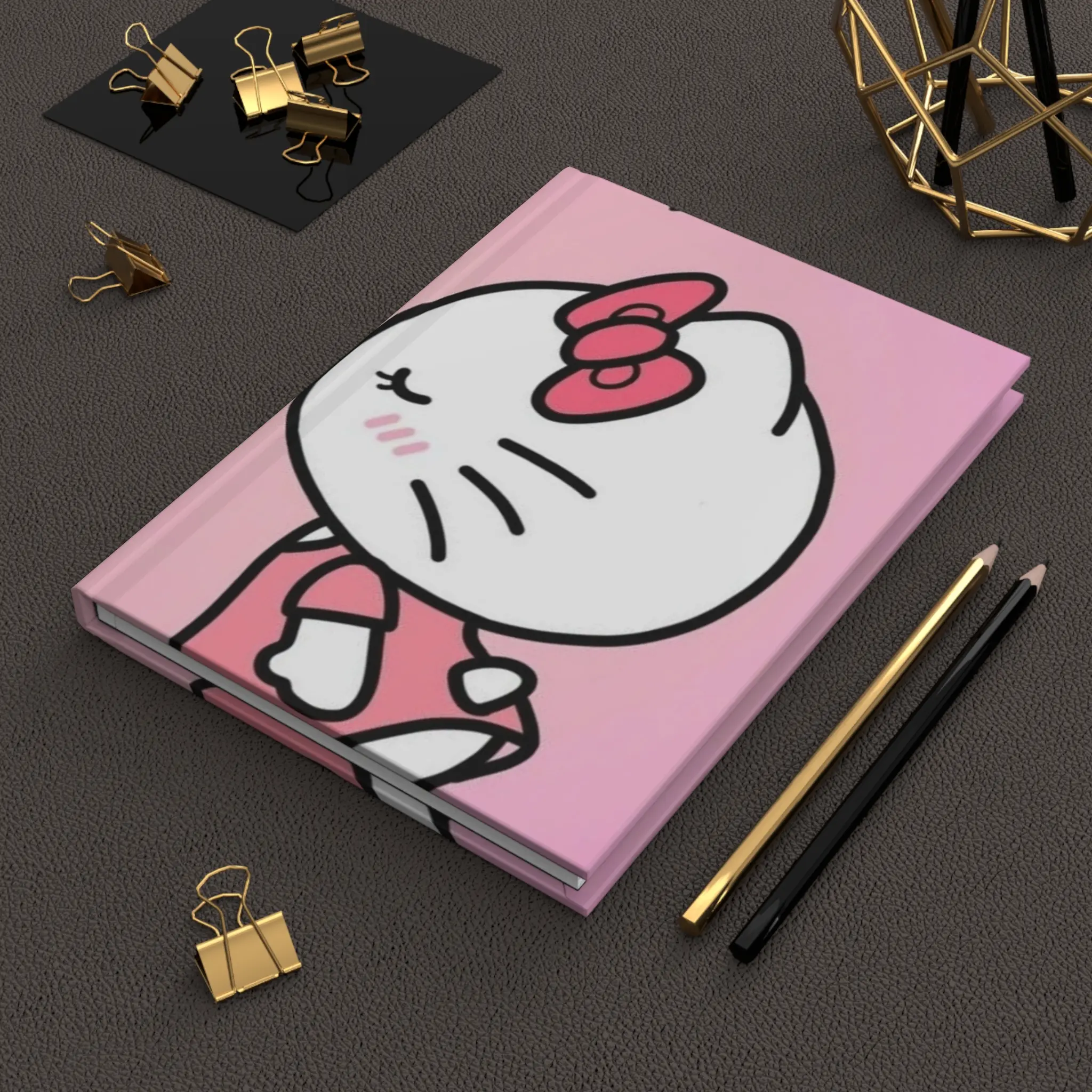 Kitty Pink Bow Journal | Hardcover Matte