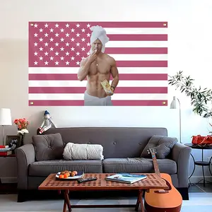 Singer Actor Glen Star Powell Tapestry 3x5ft Funny Flag for Room Dorm Bedroom Indoor Outdoor Home College Decoration with Brass Grommet