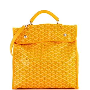 Pre-owned Goyard Canvas Coated Backpacks Saint Leger Briefcase Backpack Coated Canvas by Rebag