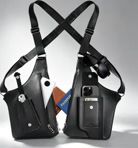 Vintage Tactical Underarm Shoulder Holster Bag With Adjustable Strap, Multi Functional Hidden Security Pocket For Phone Gear, Universal Concealed Carry Bag For Outdoor Sports Camping Father’s Day Present.home office travel