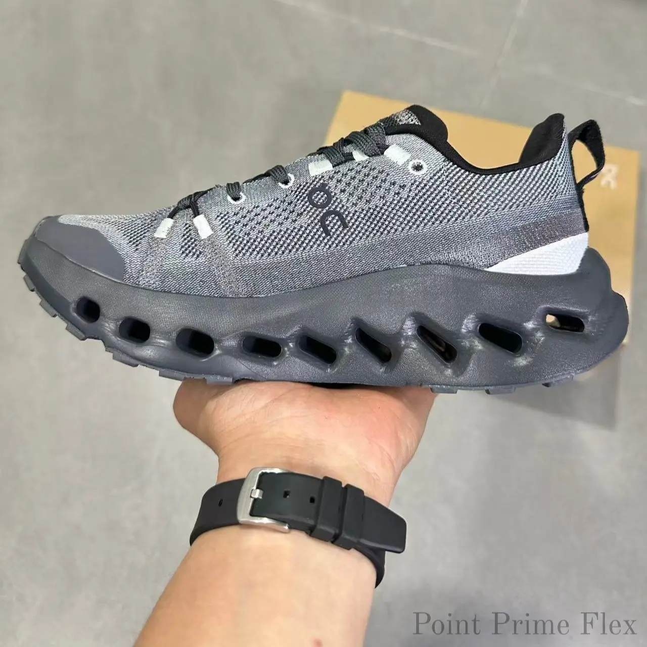 Dark Mode Aesthetic Runners - Stealth Grey Design with Shock-Absorbing Cloud Sole