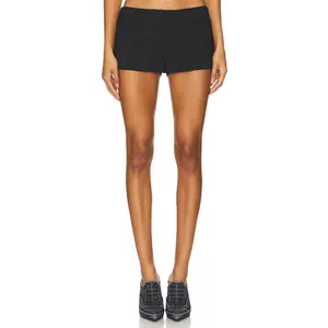 NIIHAI Tailored Pinstripe Mini Shorts in Black