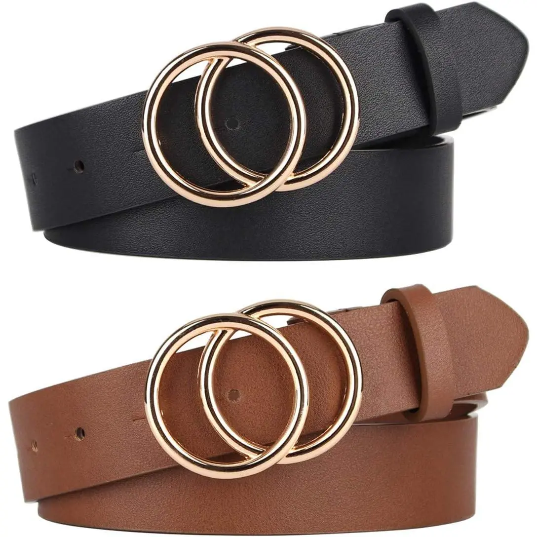 Baby Waist Belts - Double Ring Buckle, PU Leather, Casual Belts for Jeans, Affordable Baby Fashion Accessories