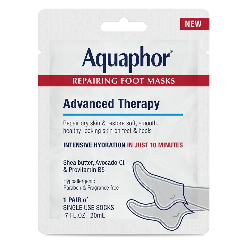 Aquaphor Repairing Foot & Hand Masks Bundle 2+2 with Avocado Oil & Shea Butter for Intense Hydration in 10 Minutes Gentle Formula Fragrance Free Moisturizer