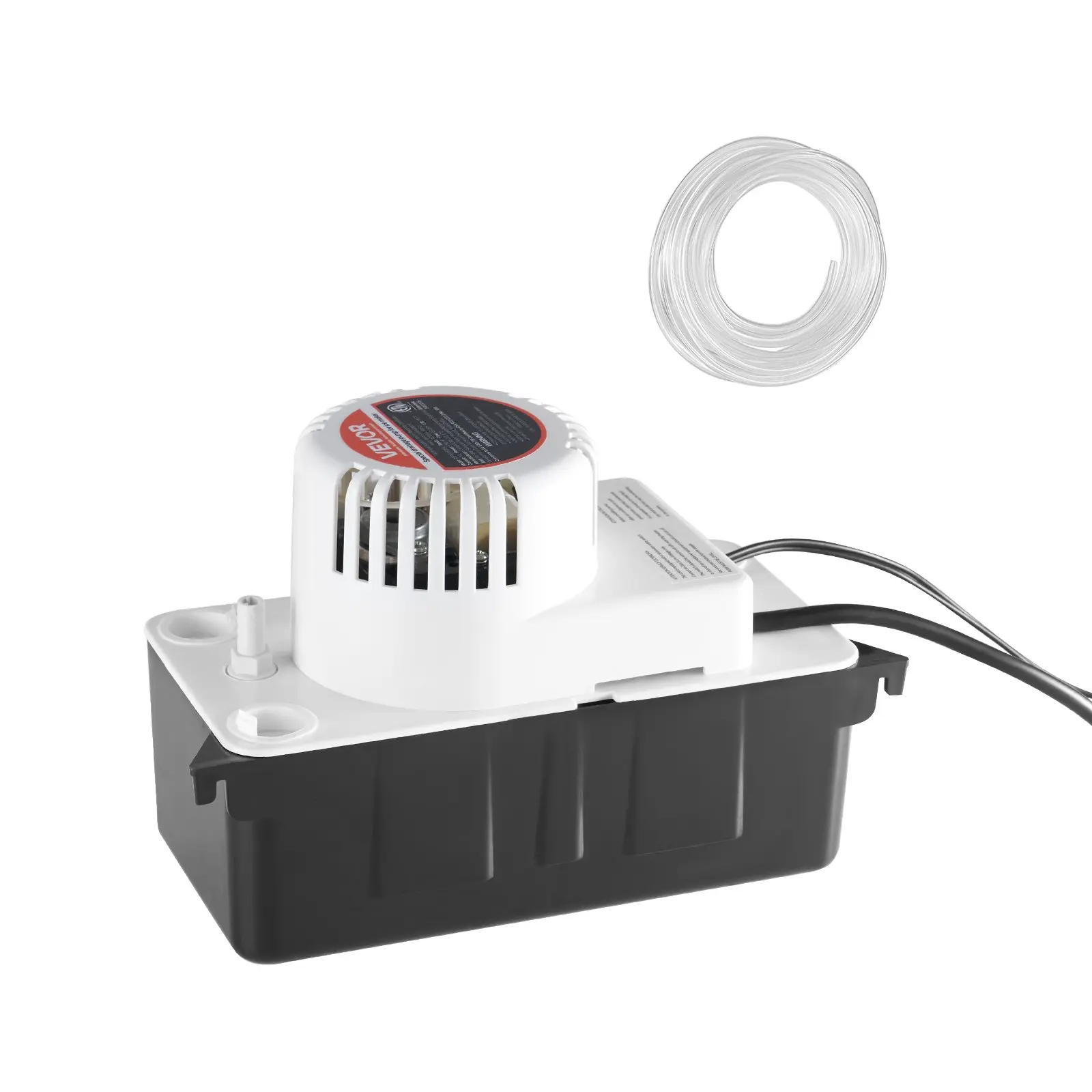 【Summerfinds】VEVOR Stainless Steel Condensate Removal Pump, 1/50 HP, 65 GPH, 15 ft Lift, 0.5 Gal Tank, Automatic AC Pump with Float Switch & 20 ft Hose for Air Conditioner, Dehumidifier, Stainless Steel Pump