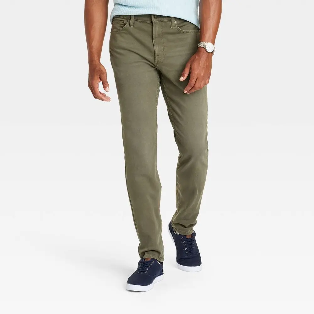 Men's Comfort Wear Slim Fit Jeans - Goodfellow & Co Olive Green 36x32