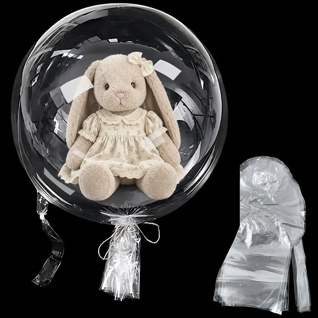 Large Clear Balloons for Stuffing, 15pack Big Extra Wide Mouth Bubble Bobo Balloons, Giant Wrap Gifts for Mother's Day/Bridal Shower/Birthday Decor