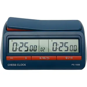Digital Chess Clock, Tournament Timer for Board Games, Chess Timer with Bonused & Delayed Count Up/Down Alarm for Board Game (Color:Blue)