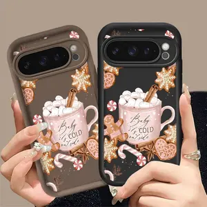 Afternoon tea, coffee, and dessert patterns,, suitable for Google phone cases, suitable for Google Pixel 7, 8, 9, 10 Pro, A, XL models of phone cases, new design, distinctive features, rich colors, four colors to choose from, Cover