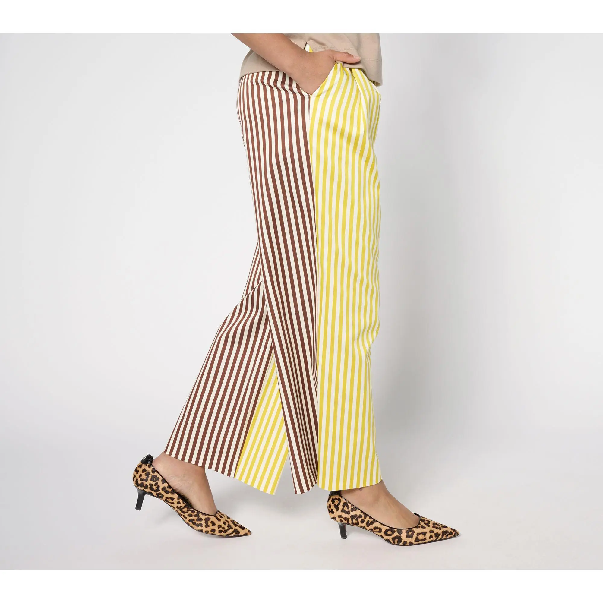 Carla Rockmore Collection Petite Mixed Stripe Trouser