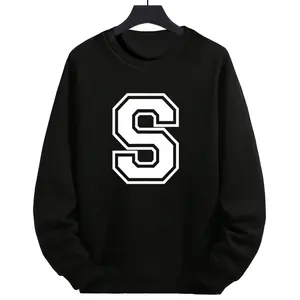 Varsity Style Long Sleeve Sweatshirt Featuring Letter S Initial Monogram