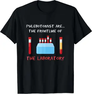 100% Cotton Phlebologist Piston Laboratory Medicine Blood Dispenser Blood Gift T-Shirt Graphic Printed Vintage Casual Tshirt
