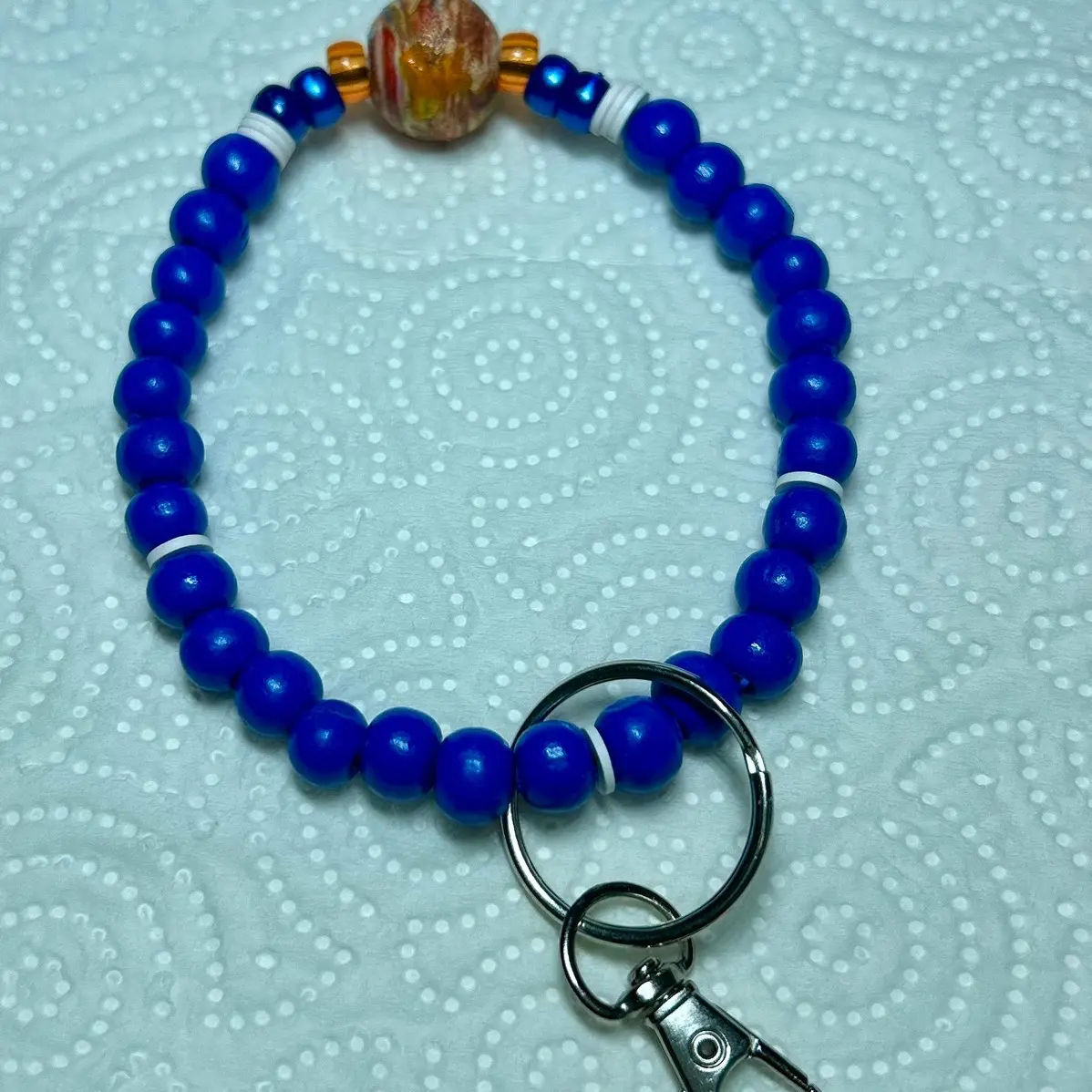Wristlet keychain bangle hands free keychain color choice