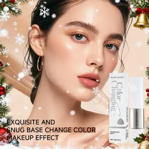 Color-Changing Foundation Stick with Brush, Long-Lasting Concealer, Natural Finish, Flawless Complexion, Quick Makeup, Perfect Gift for Christmas & Valentine's Day
