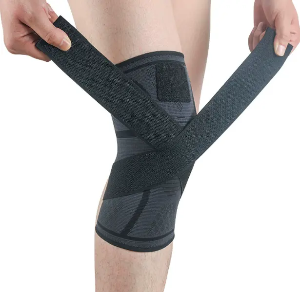 Unisex Removable Polyester S-Series Sports Knee Pads - Adjustable, Lightweight for Cycling, Basketball, Breathable, Anti-Slip, Multi-Size