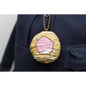 Pink Jelly Thumbprint Cookie Clicker Fidget Keychain