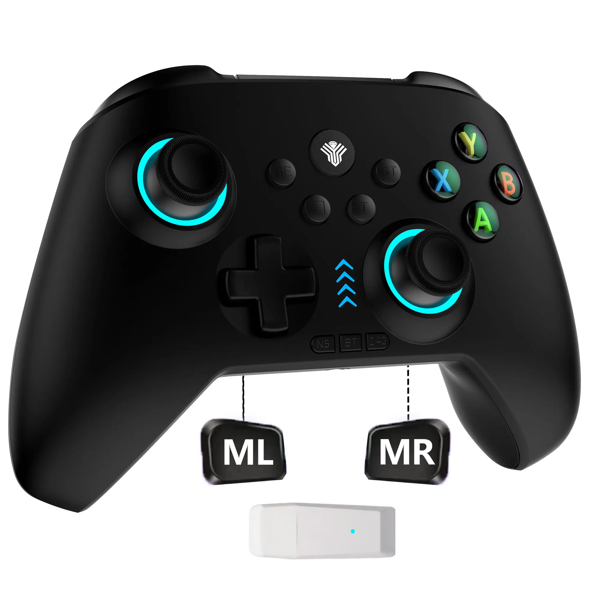 YUYIU Dawn Breaker Wireless Pro Controller (Not for Xbox) - Hall Effect Anti-Drift Joysticks, Linear Triggers, Dual Vibration, 6-Axis Gyro, Programmable Macro Buttons, Compatible with PC/Steam/Android, Gamer Birthday Gift, Accessories
