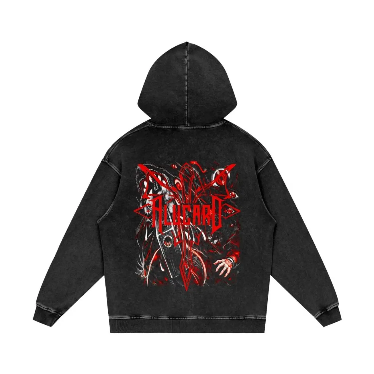 Anime Inspired Snow Washed Loose Cotton Hoodie SWS