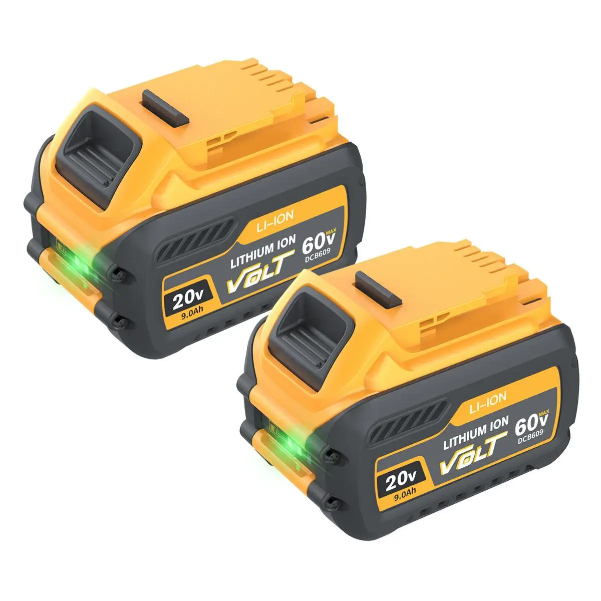 TikTokShopRestock 9.0Ah Replacement for Dewalt 20V 60V Flexvolt Battery Lithium Compatible with DCB606 DCB609 DCB612 DDCB200 DCB201 DCB203 DCB204 DCB2