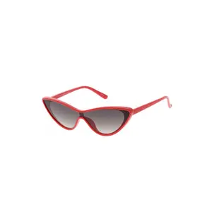 Fashion Culture Women's Friday Thin Cat Eye Sunglasses (Red)