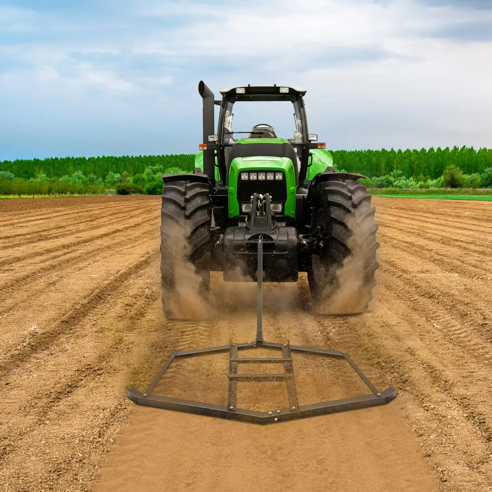 84in Heavy-Duty Driveway Drag Harrow - Tow-Behind Grading Rake for ATV, UTV - Corrosion-Resistant Adjustable Steel Leveling Tool for Farm, Easy Installation for Lawn Tractor, Gravel Paths (84 inches)