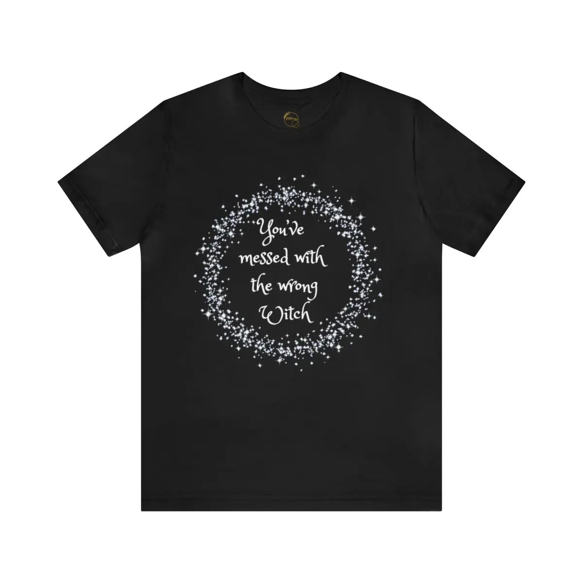 Printify "Wrong Witch" Graphic Tee, Unisex Casual Streetwear Round Neck Top in Ringspun Cotton with a Short-Sleeve Retail Fit, Shortsleeve, M, Basic, 2Xl