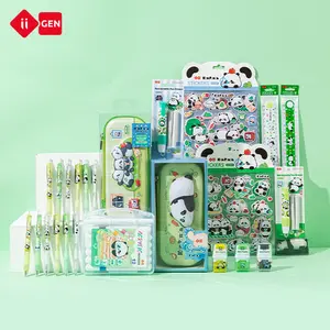 iiGEN KunPanda All-in-One School Supply Set - Ultimate School Supplies Bundle Pencil Case, Mechanical Pencils,Gel Pens,Markers,Eraser,Ruler & Striker for Students - Back to School Essentials!