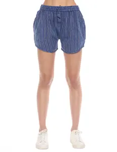 Caravan Closet Cotton Striped Boho Hippie Shorts