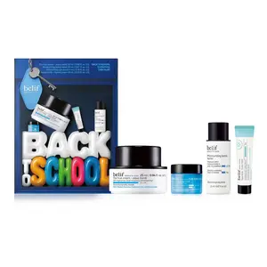 belif Aqua Bomb Back to School Skincare Set: Korean Skincare Set with Aqua Bomb Moisturizer, Peptide Eye Bomb cream, Frozen Cream, 4-Step Skincare for All Skin Types