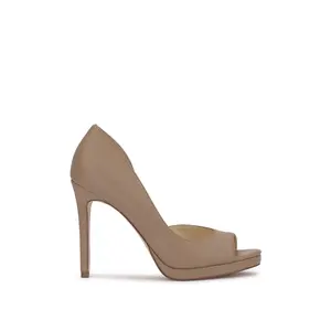 Kimli Peep Toe Pump in Chai Latte