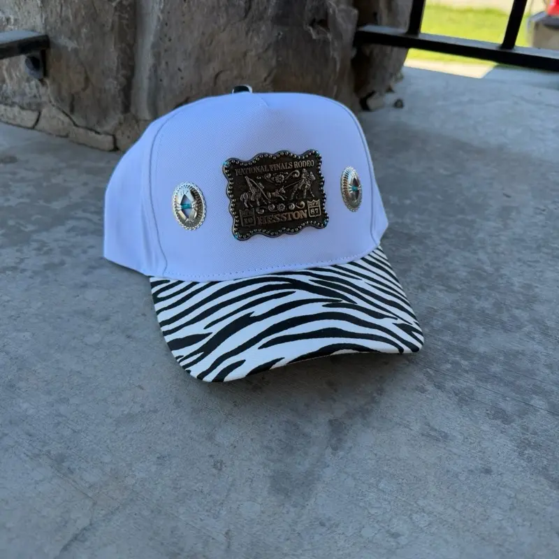1987 NFR Buckle Zebra Concho Hat