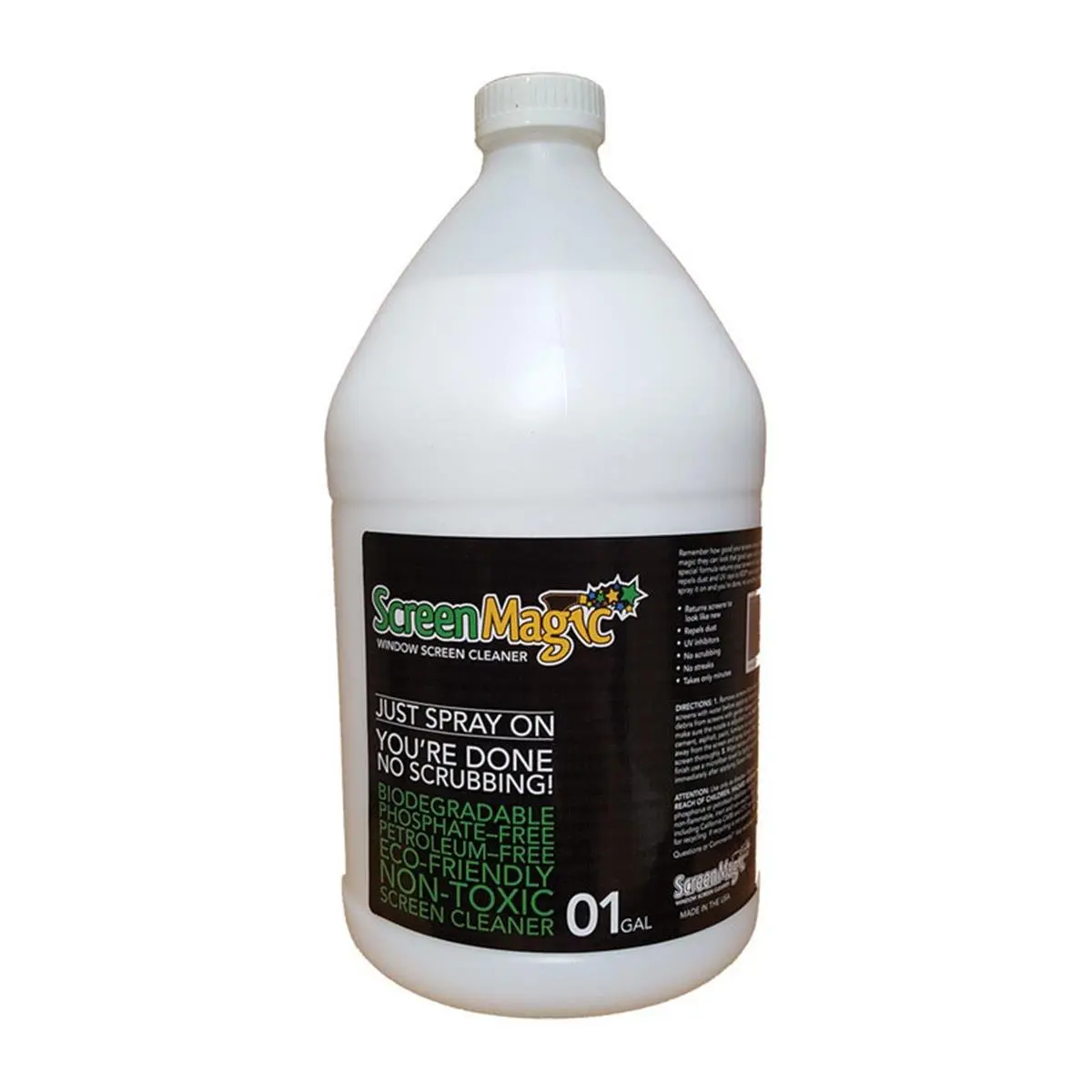 Screen Magic 1810308 Liquid Window Screen Cleaner - 1 gal (8.8 lbs), Household Container for Indoors Use, Cleaning Products, Home Cleaning Supplies