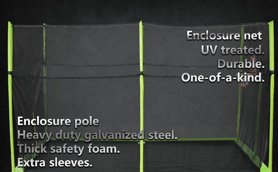 SkyBound Rectangular Trampoline with Enclosure Net 10x17 FT - Rectangle Trampolines Performance Build for Families and Athletes and Kids- Reinforced Welding Base - Gymnastics Trampoline Superior Bounce
