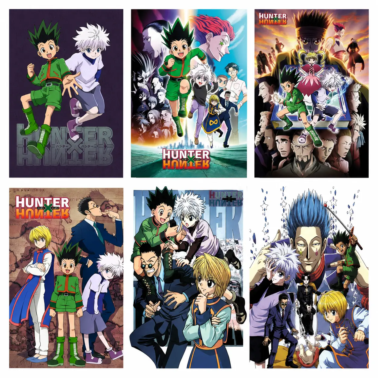 Hunter x Hunter Anime Poster Canvas Wall Art Print, Classic Manga Character Poster, Anime Room Decor for Bedroom, Living Room, Dorm, Game Room, Office, Gift for Anime Fans