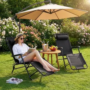 Foldable recliner chair with a folding design for indoor and outdoor use; an ideal garden accessory and a great gift for adults.