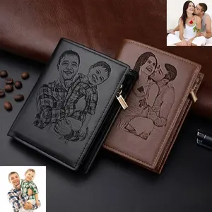Custom Wallet,Personalized Photo Wallets for Men, Husband, Dad, Son