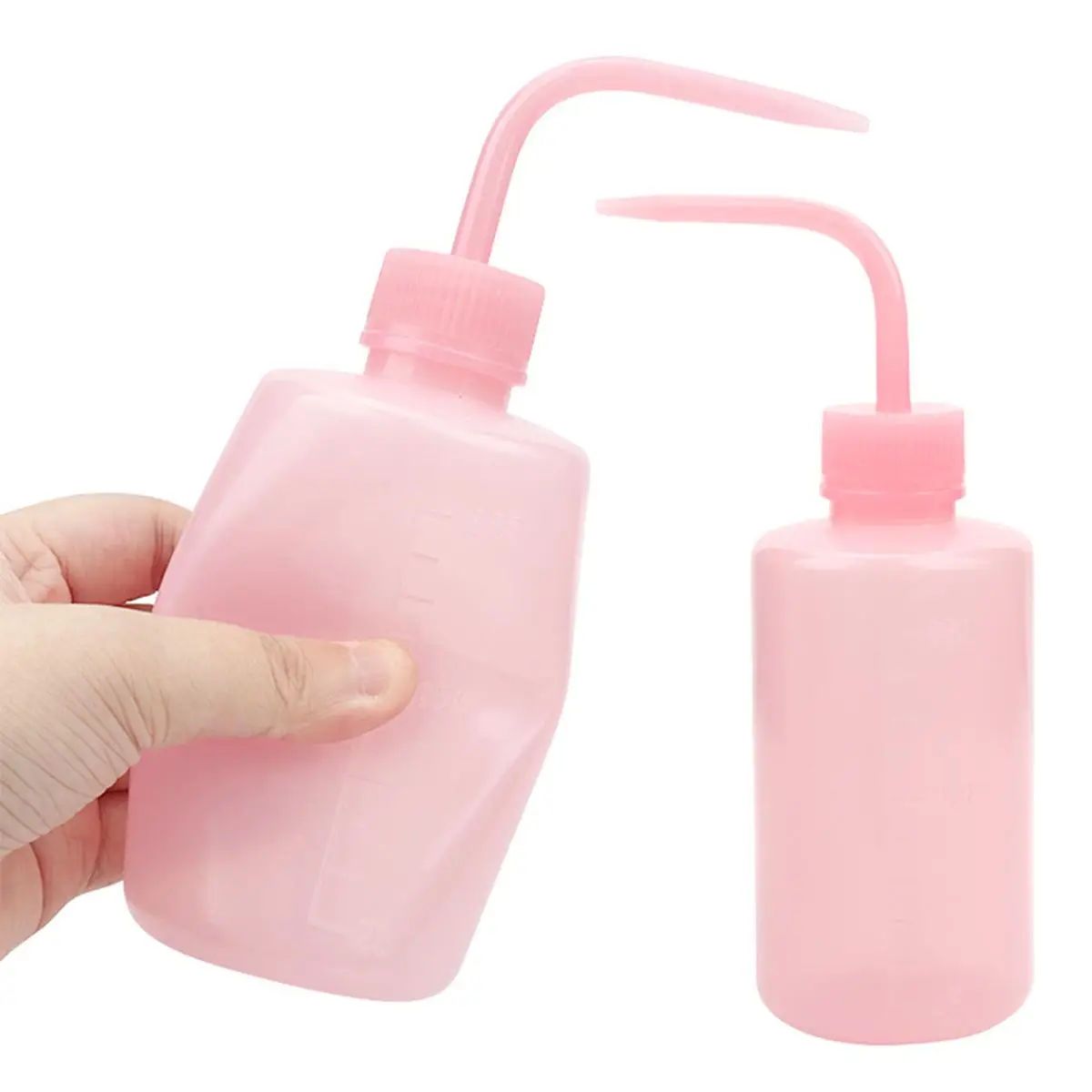 1 Piece 250ml Empty Bottle, Wash Squeeze Bottle With Bent Nozzle For Eyelash Cleaning, Plant Watering Bottle For Indoor And Outdoor
