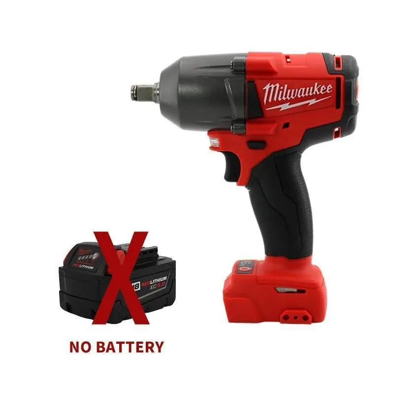 Milwaukee Brushless Cordless Impact Wrench - 900N.m Torque, Lithium Ion Batteries, Metal Anvil, Ideal for DIY Enthusiasts, Powerful Performance