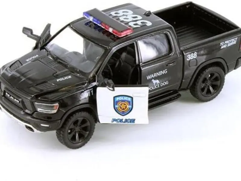 2019 Dodge Ram 1500 Pickup 1:46 O Scale 5" Die Cast Metal Model Toy Truck (Police Edition)