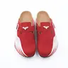 Red Angel Wing Embroidered Clogs - Boston Style Cork Footbed Slides for Men slip-on slides  Adjustable Buckle with Skull Charm