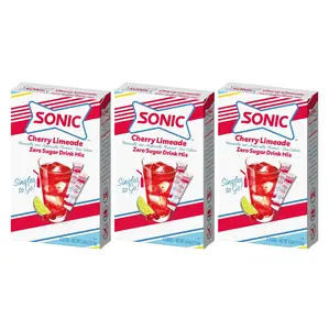 Sonic Cherry Limeade Singles to Go Powder Drink Mix, 18 Sticks - Refreshing On-the-Go Beverage Packets for Water, Convenient Flavor Boost