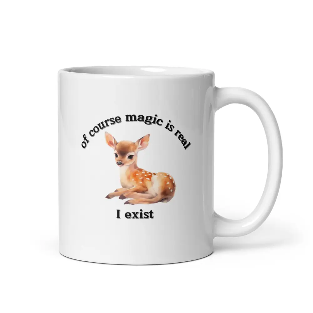 Magical baby deer fairycore coffee and tea mug - ethereal aesthetic coffee cup