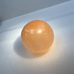 [Fleur de Cristal] Sunset Orange Calcite Sphere – Natural Healing Crystal