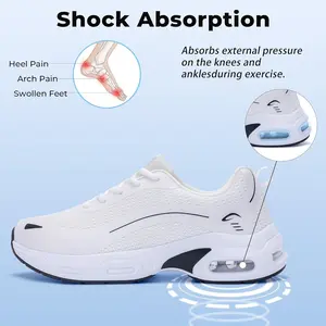 AOV Women's Walking Shoes Arch Support Orthotic Breathable Tennis Sneakers for Plantar Fasciitis Pain Relief US 6.5-11